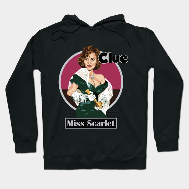 CLUE Miss Scarlet Hoodie by Tiro1Linea